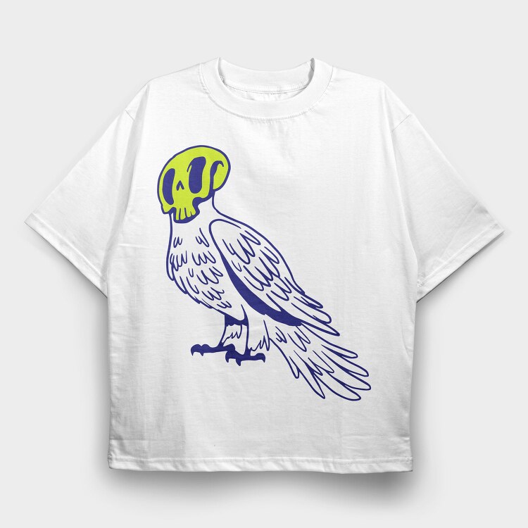 Halloween Crow Skull, Tricou Oversize Barbati (Unisex)