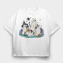 Halloween Cats, Tricou Oversize Barbati (Unisex)