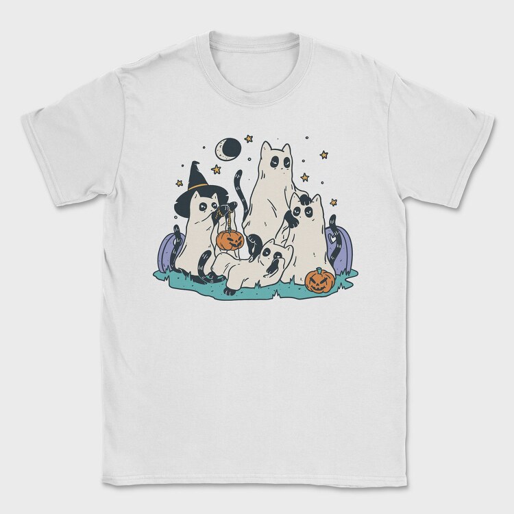 Halloween Cats, Tricou Barbati (Unisex)