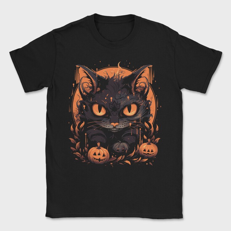 Halloween Cat, Tricou Barbati (Unisex)