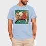 Cat Playing Billiards Biliard, Tricou Barbati (Unisex)