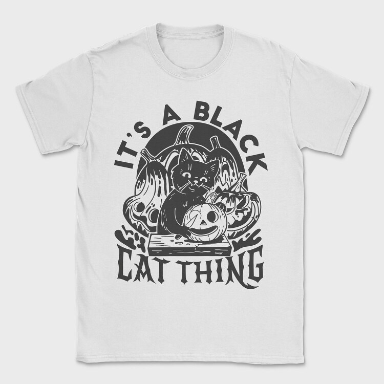 Halloween Black Cat Thing, Tricou Barbati (Unisex)