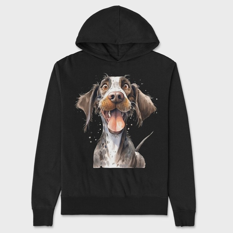 German Pointer Smile, Hanorac Oversize Barbati (Unisex)