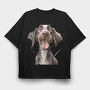 German Pointer Smile, Tricou Oversize Barbati (Unisex)