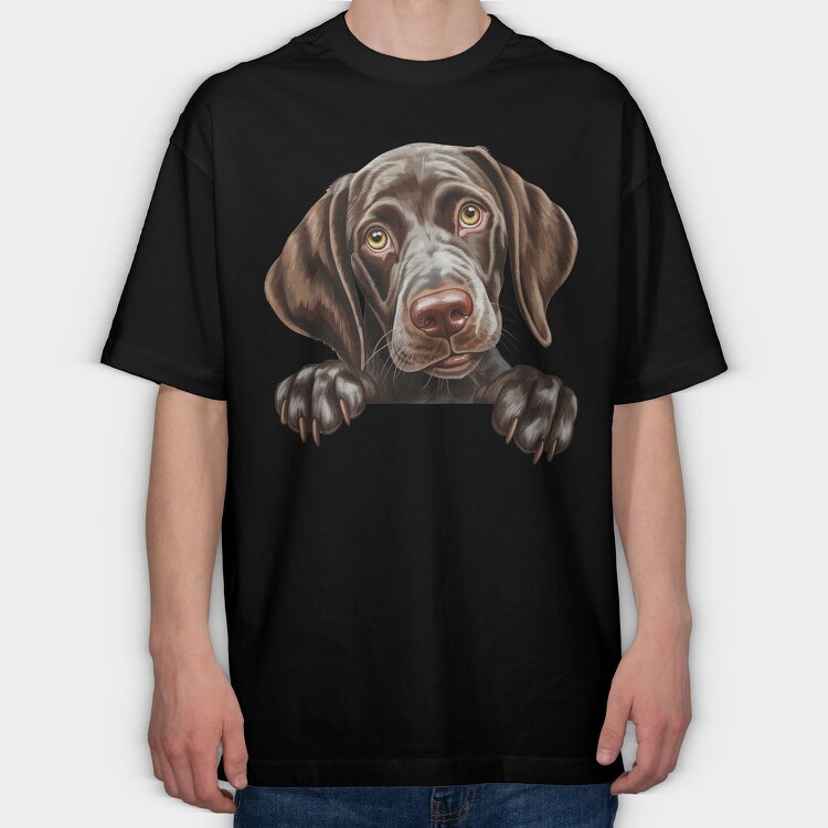 German Shorthaired Pointer, Tricou Oversize Barbati (Unisex)
