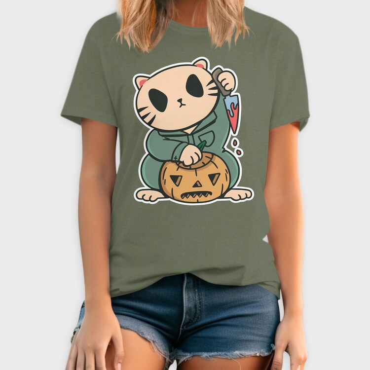 Halloween Cat Lucky, Tricou Barbati (Unisex)