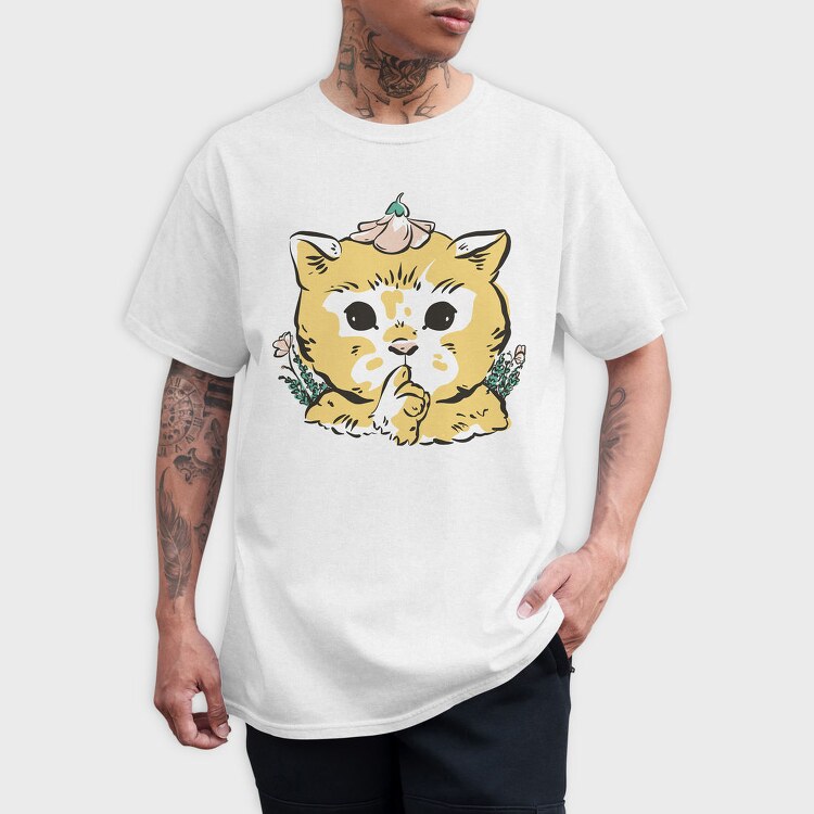 Cottagecore Cat, Tricou Barbati (Unisex)