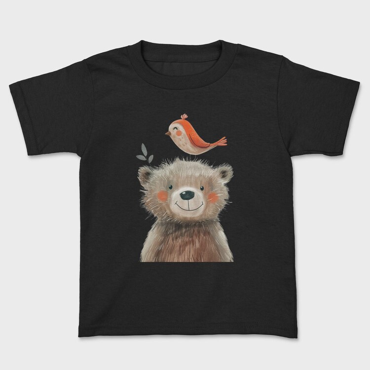 Bear Bird Stack, Tricou Copii