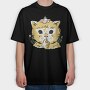 Cottagecore Cat, Tricou Oversize Barbati (Unisex)