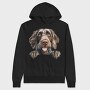 German Wirehaired Pointer Peeking, Hanorac Oversize Barbati (Unisex)
