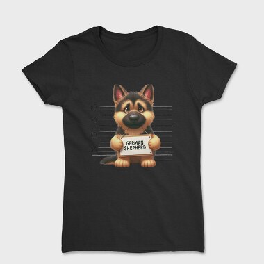 German Shepherd Mugshot, Tricou Femei