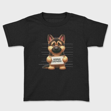 German Shepherd Mugshot, Tricou Copii