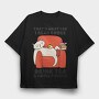 Cat Reading Books (2), Tricou Oversize Barbati (Unisex)