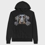 German Wirepointer Peeking Face, Hanorac Oversize Barbati (Unisex)