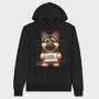 German Shepherd Mugshot, Hanorac Oversize Barbati (Unisex)