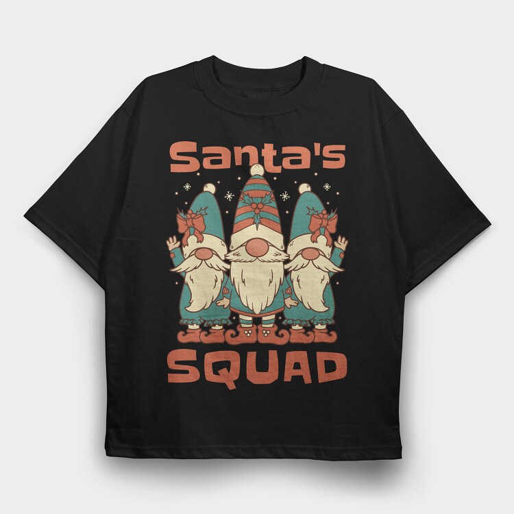 Santa Claus Gnome Squad, Tricou Oversize Barbati (Unisex)