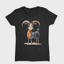 Goat Illustration Art, Tricou Femei