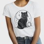 Halloween Mystical Black Cat, Tricou Femei