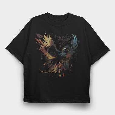 Phoenix In Fire And Water, Tricou Oversize Barbati (Unisex)