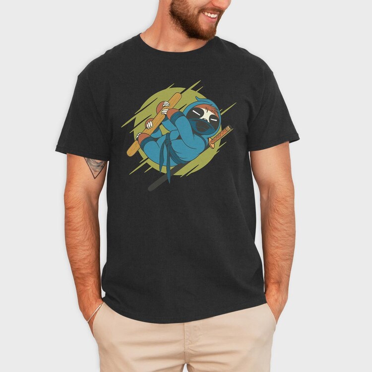 Sloth Ninja, Tricou Barbati (Unisex)