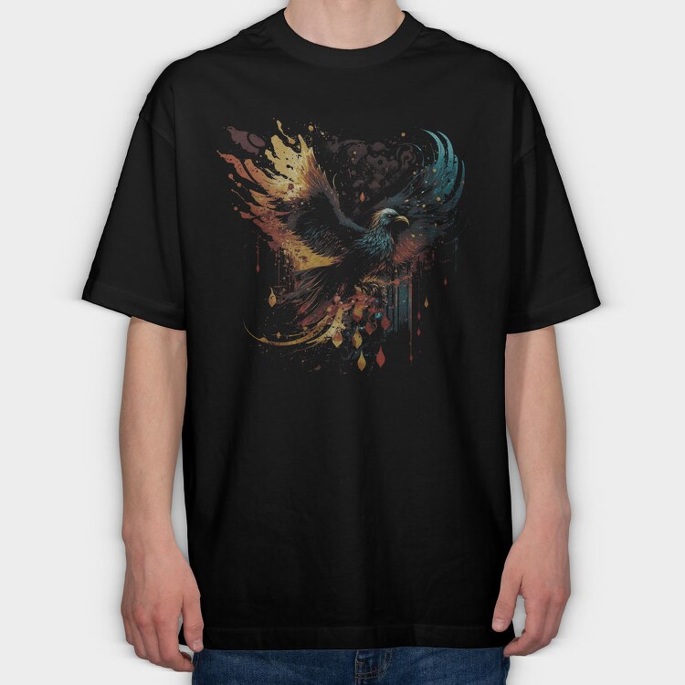 Phoenix In Fire And Water, Tricou Oversize Barbati (Unisex)