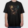 Phoenix In Fire And Water, Tricou Oversize Barbati (Unisex)