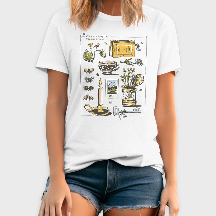 Cottagecore Lifestyle Elements Collection, Tricou Barbati (Unisex)