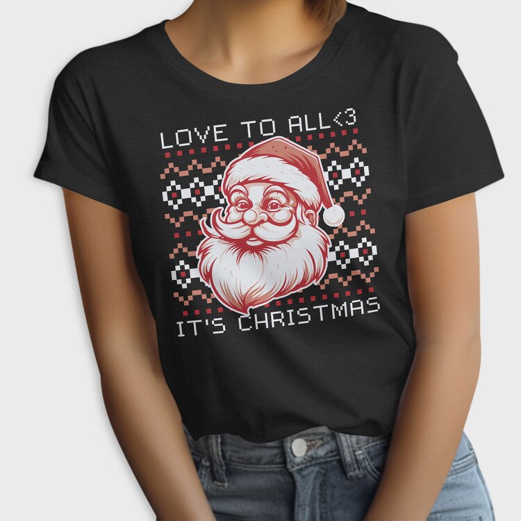 Santa Claus Throw Pillow, Tricou Femei