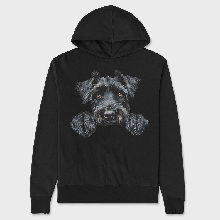 Giant Schnauzer Peek, Hanorac Oversize Barbati (Unisex)