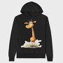 Giraffe Smiling Face, Hanorac Oversize Barbati (Unisex)