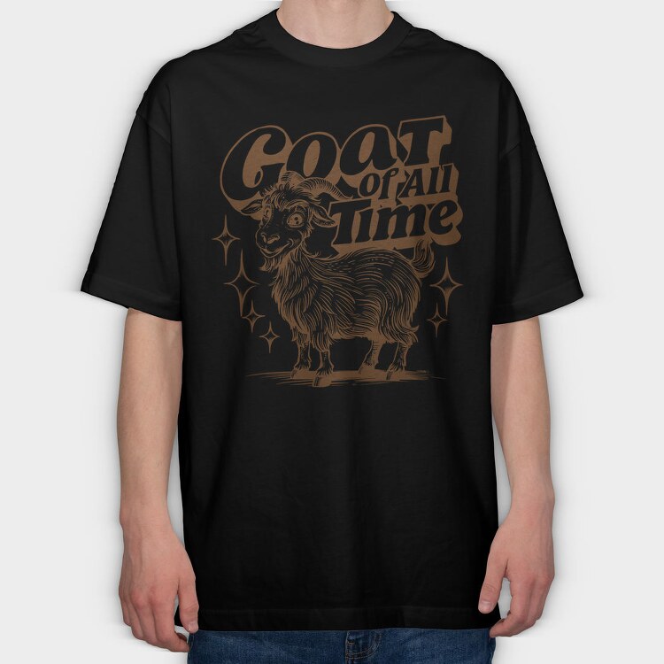 Goat Of All Time, Tricou Oversize Barbati (Unisex)