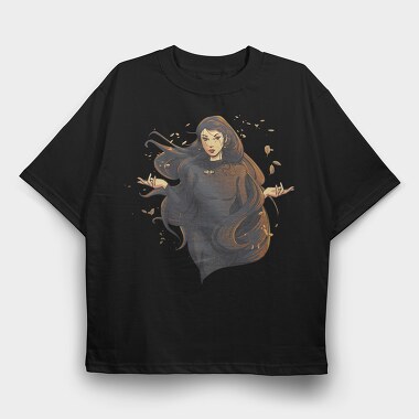 Mystical Woman Magic Fantasy, Tricou Oversize Barbati (Unisex)