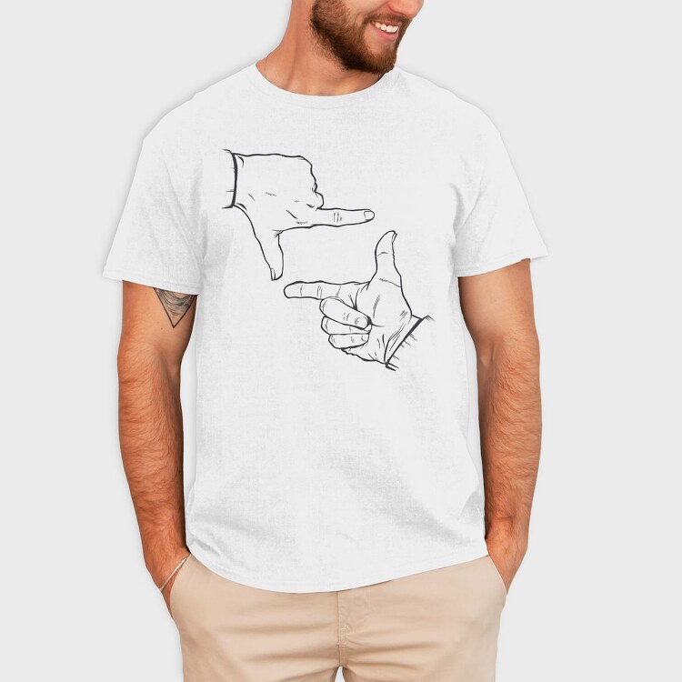 Photographic Hands Photo, Tricou Barbati (Unisex)