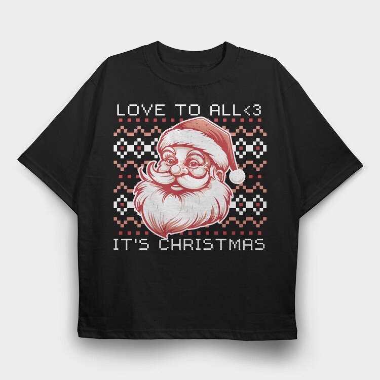 Santa Claus Throw Pillow, Tricou Oversize Barbati (Unisex)