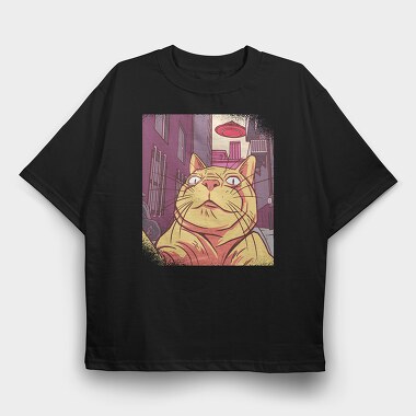 Cat Selfie Meme, Tricou Oversize Barbati (Unisex)
