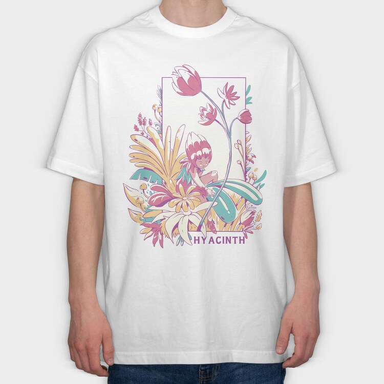 Fantasy Fairy Flowers Fairycore, Tricou Oversize Barbati (Unisex)