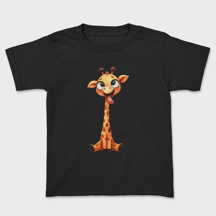 Giraffe Sticking Tongue Out, Tricou Copii