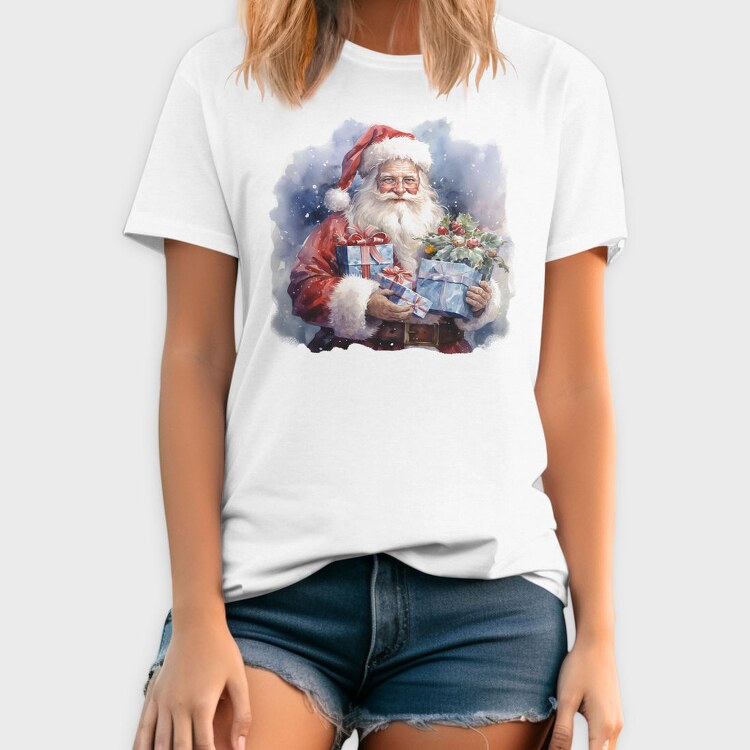 Santa Claus With Gifts, Tricou Barbati (Unisex)