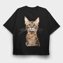 Bengal Cat Serengeti, Tricou Oversize Barbati (Unisex)