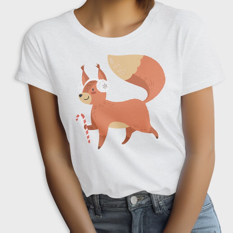Squirrel Candy Cane, Tricou Femei
