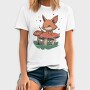 Fox Playing Drums On Mushrooms Cute, Tricou Barbati (Unisex)