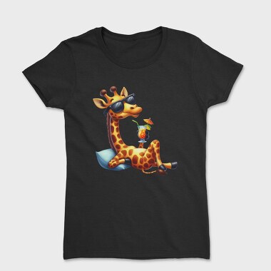 Giraffe Sunglasses Cocktail, Tricou Femei