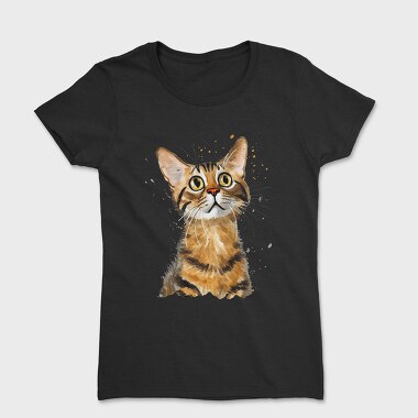 Bengal Cat Sitting, Tricou Femei