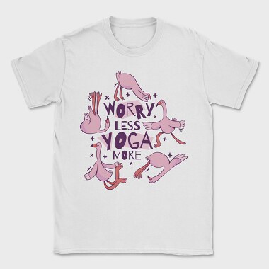 Flamingo Doing Yoga Worry, Tricou Barbati (Unisex)