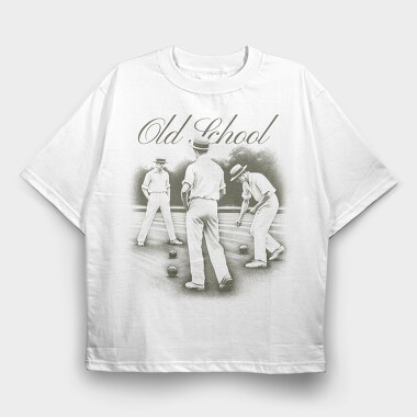 Old School Bowlers Vintage, Tricou Oversize Barbati (Unisex)
