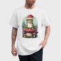 Santa Hat Frog Holiday Christmas Cottagecore, Tricou Barbati (Unisex)