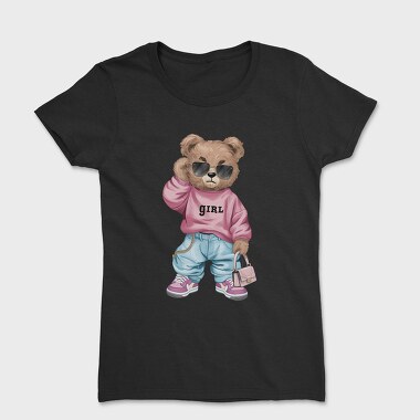 Girl Bear Sunglasses, Tricou Femei