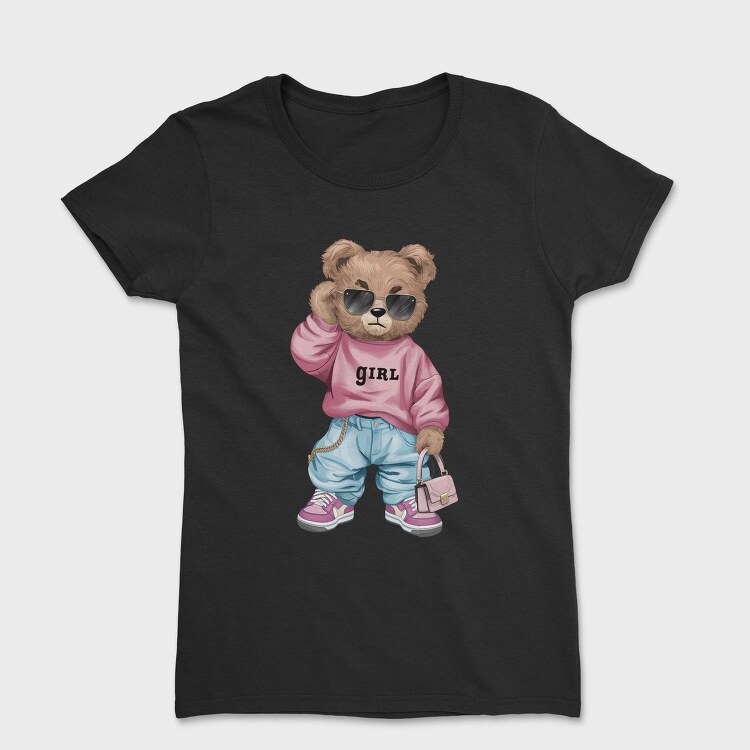 Girl Bear Sunglasses, Tricou Femei