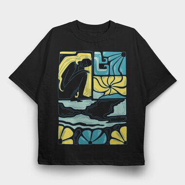 Nature Blonde Woman, Tricou Oversize Barbati (Unisex)