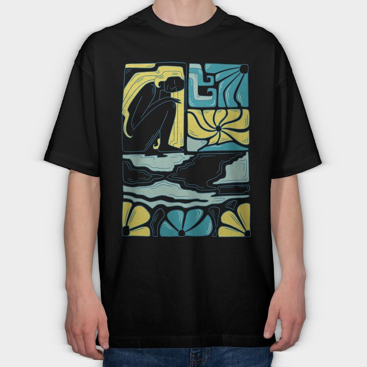 Nature Blonde Woman, Tricou Oversize Barbati (Unisex)